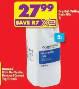 Shoprite Crystal Valley full cream milk offer