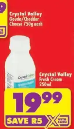 Shoprite Crystal Valley Fresh Cream offer