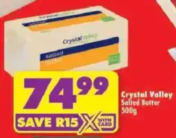 Shoprite Crystal Valley Salted Butter offer