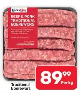 Pick n Pay Pick n Pay Beef & Pork Traditional Boerewors offer