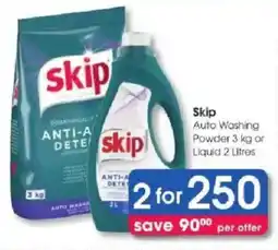 Clicks Skip Auto Washing Powder or Liquid offer