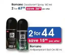 Clicks Romano Antiperspirant Roll-On offer