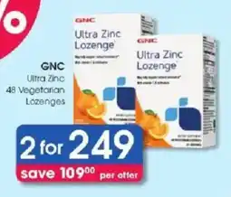 Clicks GNC Ultra Zinc Lozenge offer