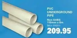 Cashbuild PVC UNDERGROUND PIPE offer
