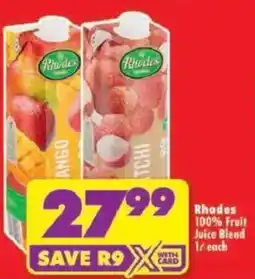 Shoprite Rhodes 100% Fruit Juice Blend offer