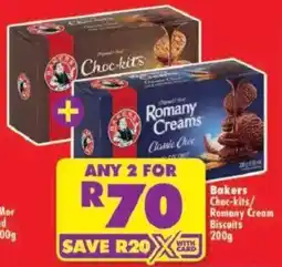 Shoprite Bakers Choc-kits/Romany Cream Biscuits offer