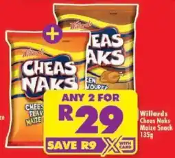 Shoprite Willards Cheas Naks Maize Snack offer