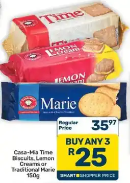 Pick n Pay Casa-Mia Time Biscuits, Lemon Creams or Traditional Marie offer