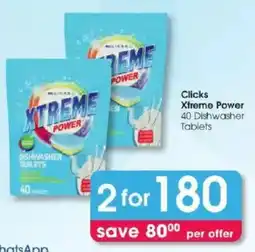 Clicks Clicks Xtreme Power 40 Dishwasher Tablets offer