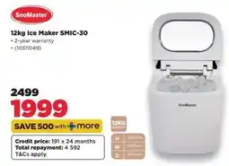 HiFi Corp SnoMaster 12kg Ice Maker SMIC-30 offer