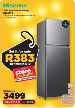 HiFi Corp Hisense Top Freezer Fridge offer