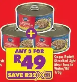 Shoprite Cape Point Shredded Light Meat Tuna offer