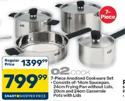 Pick n Pay o2 cook 7-Piece Anodised Cookware Set offer