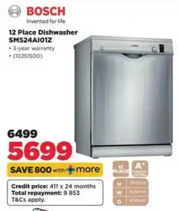 HiFi Corp BOSCH 12 Place Dishwasher offer