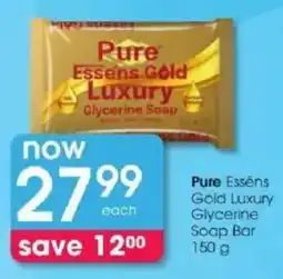 Clicks Pure Essens Gold Luxury Glycerine Soap Bar offer