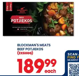 Econo Foods BLOCKMAN'S MEATS BEEF POTJIEKOS offer