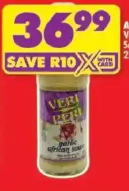 Shoprite Veri Peri garlic african sauce offer