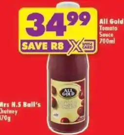 Shoprite All Gold Tomato Sauce offer