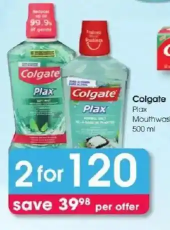 Clicks Colgate Plax Mouthwash offer
