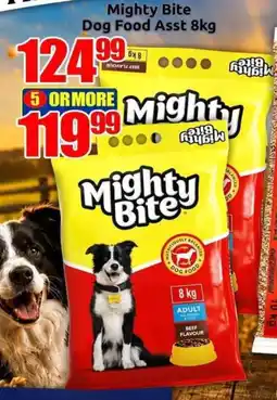 Three Star Cash and Carry Mighty Bite Dog Food offer