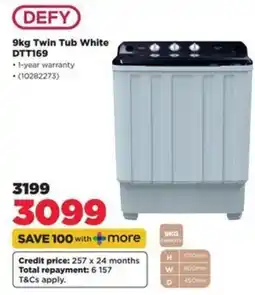 HiFi Corp DEFY 9kg Twin Tub White offer