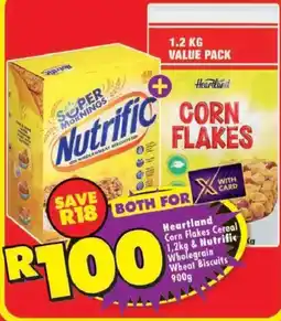 Shoprite Heartland Corn Flakes Cereal & Nutrific Wholegrain Wheat Biscuits offer