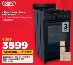 HiFi Corp DEFY 4 Plate Compact Stove Black offer
