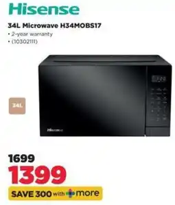 HiFi Corp Hisense 34L Microwave H34MOBS17 offer
