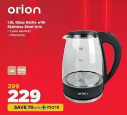 HiFi Corp Orion 1.8L Glass Kettle with Stainless Steel trim offer