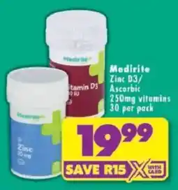 Shoprite Medirite Zinc D3/Ascorbic offer