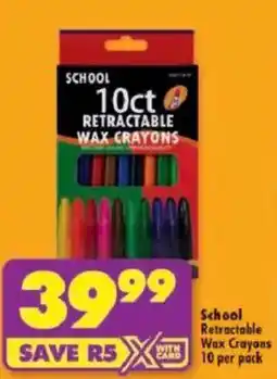 Shoprite School Retractable Wax Crayons offer
