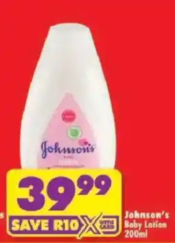 Shoprite Johnson's Baby Lotion offer