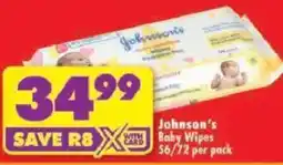 Shoprite Johnson's Baby Wipes offer