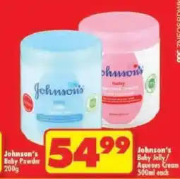 Shoprite Johnson's Baby Powder offer