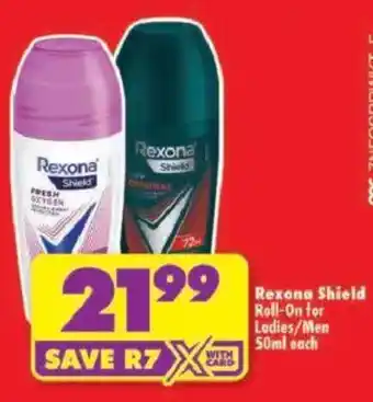 Shoprite Rexona Shield Roll-On offer