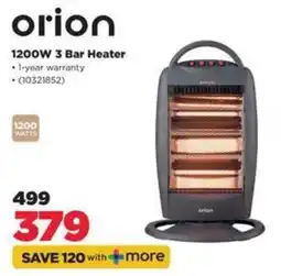 HiFi Corp Orion 1200W 3 Bar Heater offer