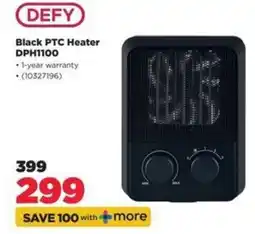 HiFi Corp DEFY Black PTC Heater DPH1100 offer