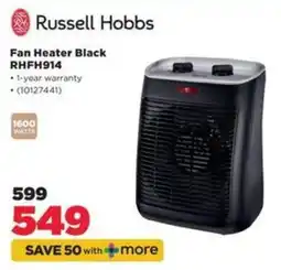 HiFi Corp Russell Hobbs Fan Heater Black offer