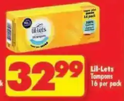Shoprite Lil-Lets Tampons offer