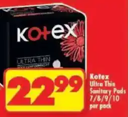Shoprite Kotex Ultra Thin Sanitary Pads offer
