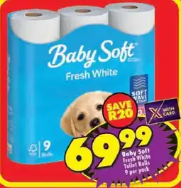 Shoprite Baby Soft Fresh White Toilet Rolls offer