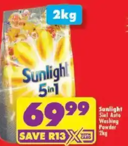Shoprite Sunlight 5in1 Auto Washing Powder offer