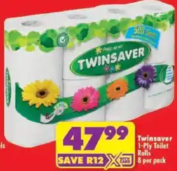Shoprite Twinsaver 1-Ply Toilet Rolls offer