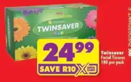 Shoprite Twinsaver Facial Tissues offer