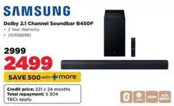 HiFi Corp Samsung Dolby 2.1 Channel Soundbar B450F offer