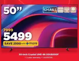 HiFi Corp 50-inch Crystal UHD 4K-50U8000F offer