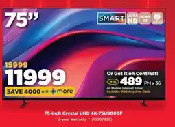 HiFi Corp 75-inch Crystal UHD 4K-75U8000F offer