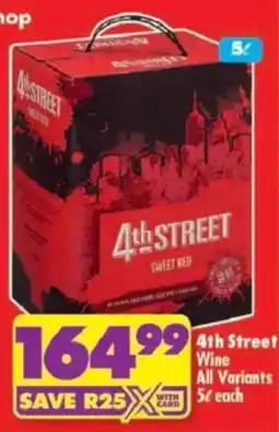 Shoprite 4th Street Wine offer