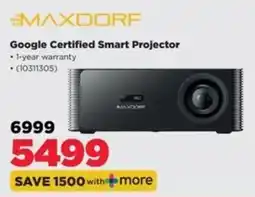 HiFi Corp MAXDORF Google Certified Smart Projector offer