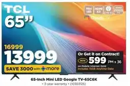 HiFi Corp 65-Inch Mini LED Google TV-65C6K offer